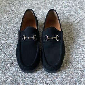 Gucci Mens Black Suede Shoes
